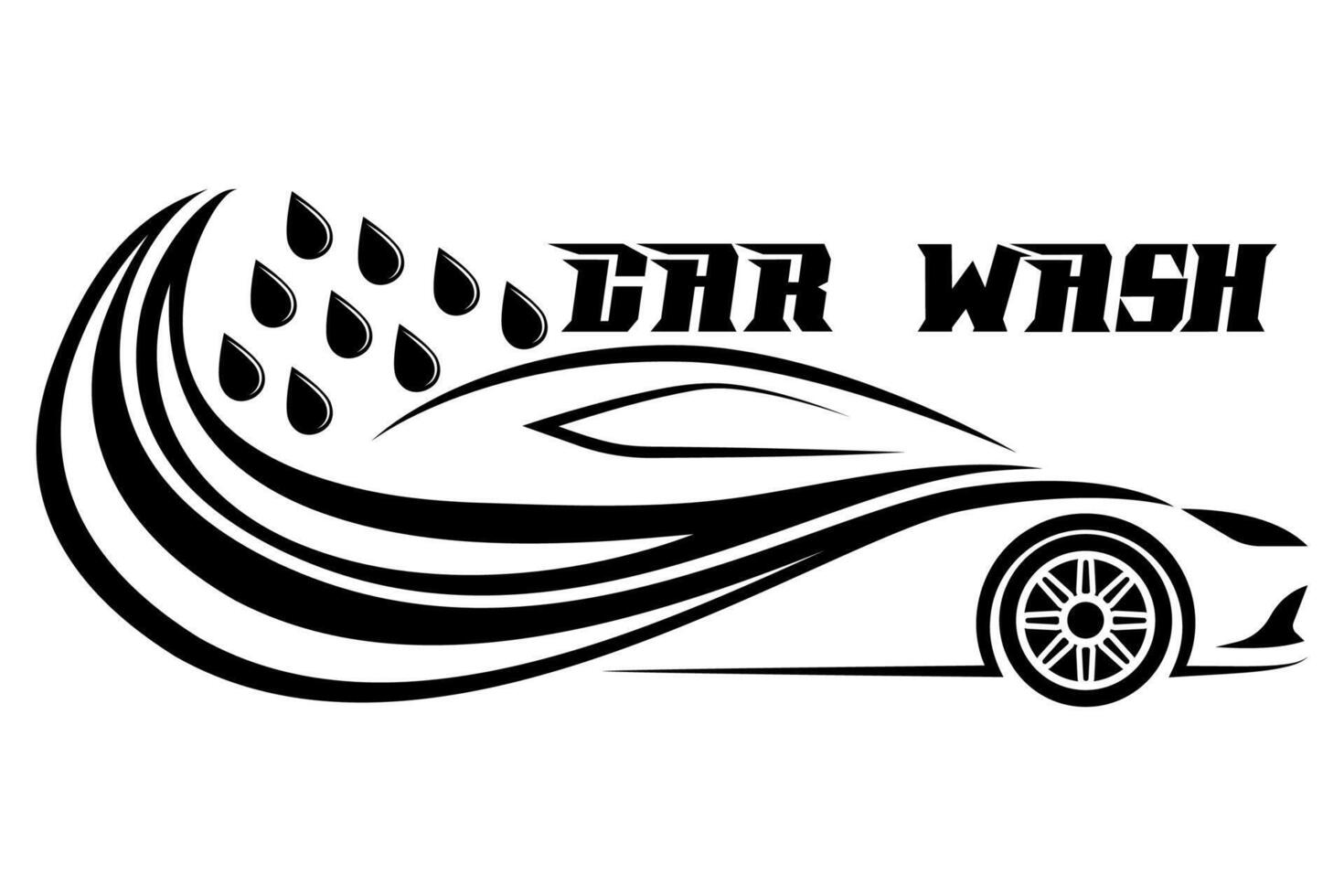 car wash logo for your business illustration isolated on white background vector