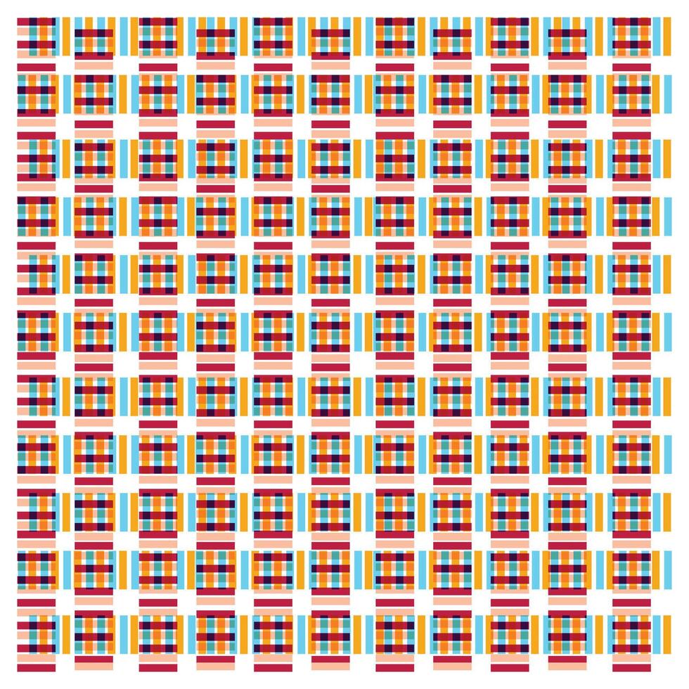 Colorful pattern of repeating geometric squares on a grid, lively design showcasing a mix of colorful squares and rectangles arranged in an eye-catching pattern vector