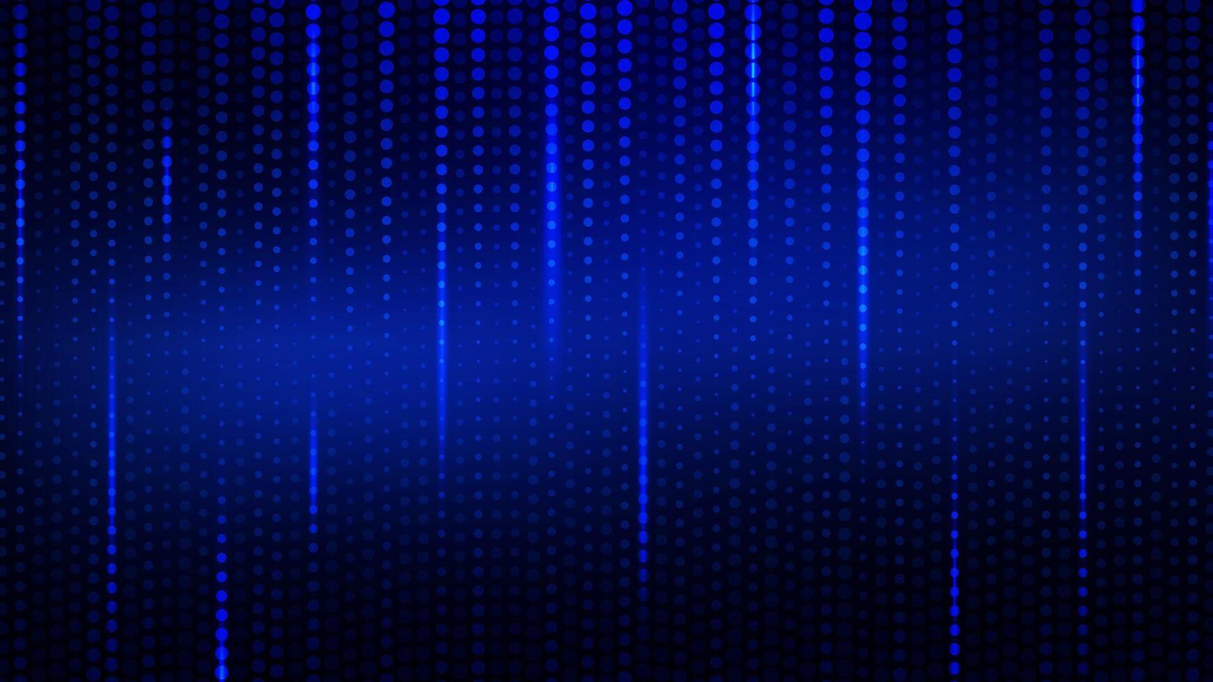 Abstract digital data flow concept. Digital neural network and big data visualization on dark blue vector