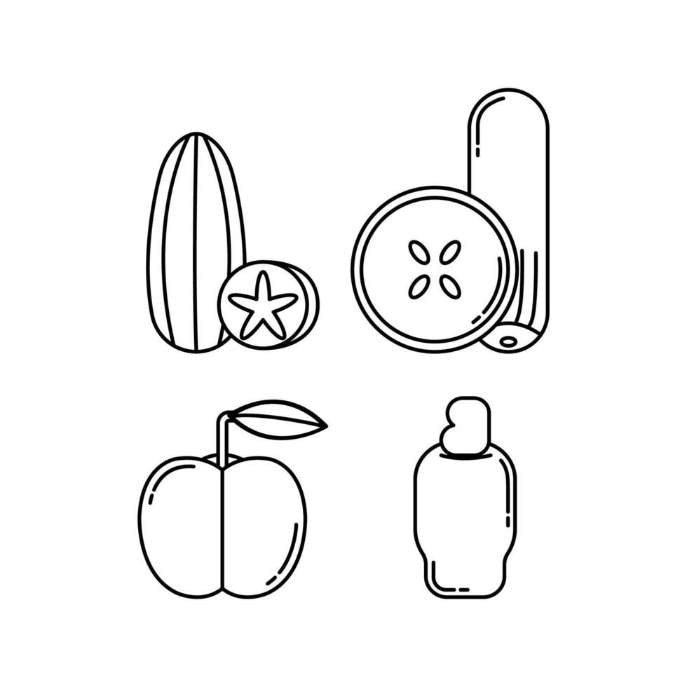 Collection Of Fruit Icon vector