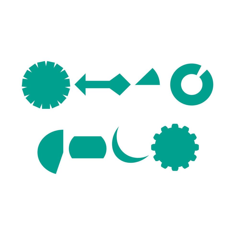Set Of Simple Flat Shape vector
