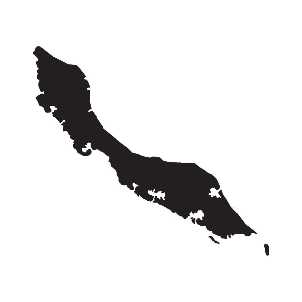 The silhouette of the island of guam on a white background vector