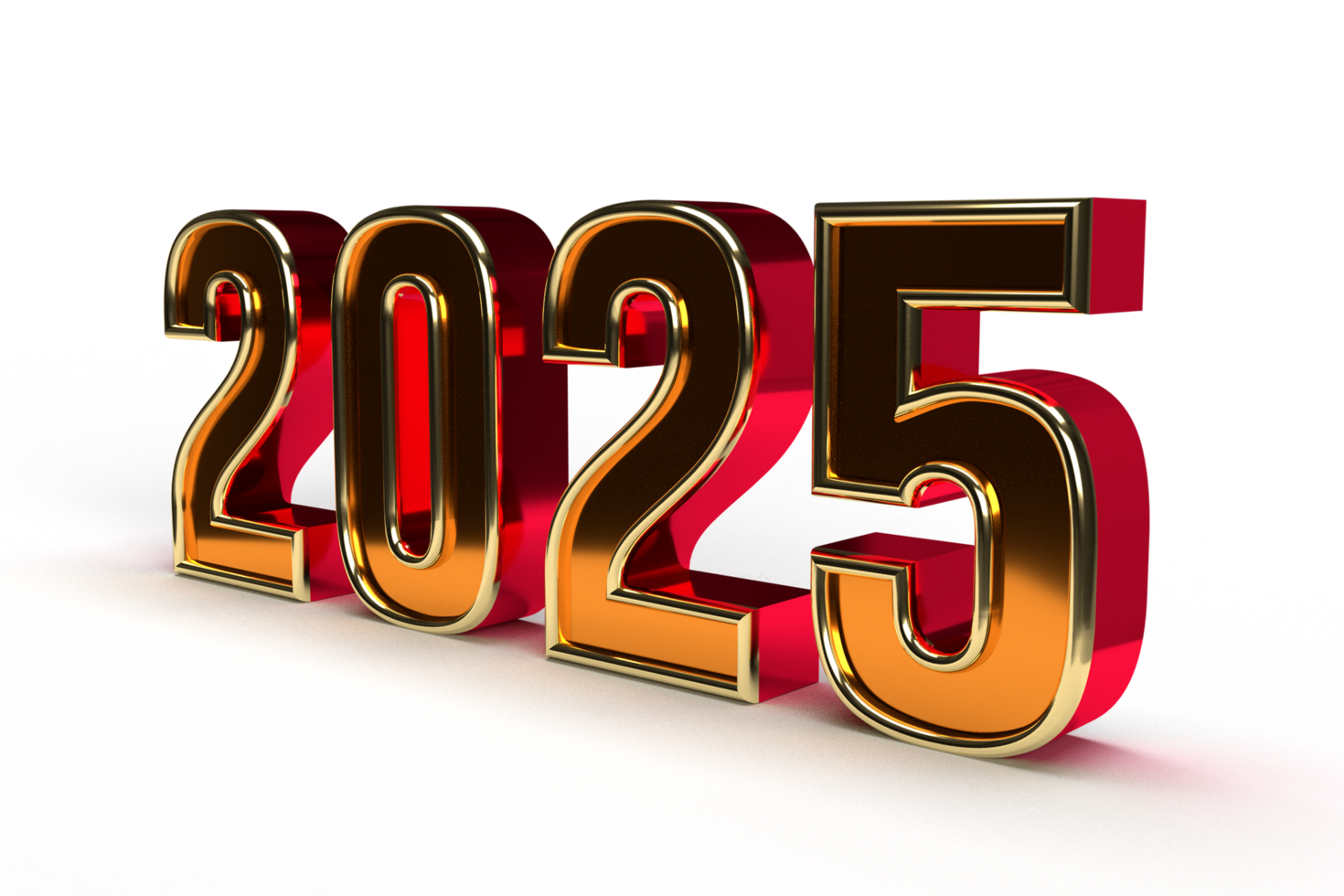 Happy new year 2024 golden 3d numbers with luxury text transparent background png