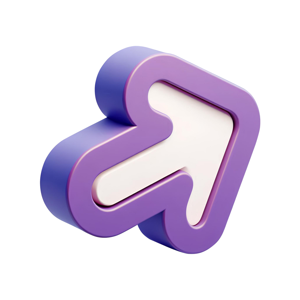 Upward Arrow 3D Render png