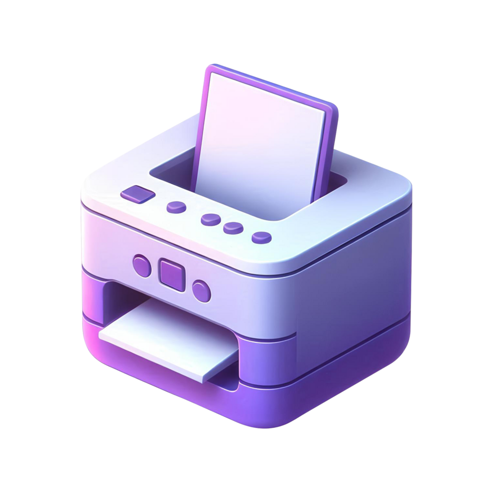Modern Printer 3D Render png
