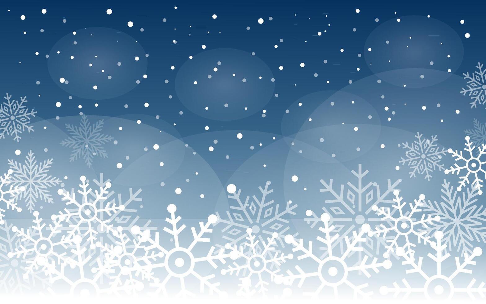 Abstract Christmas background with snowflake seamless border. vector