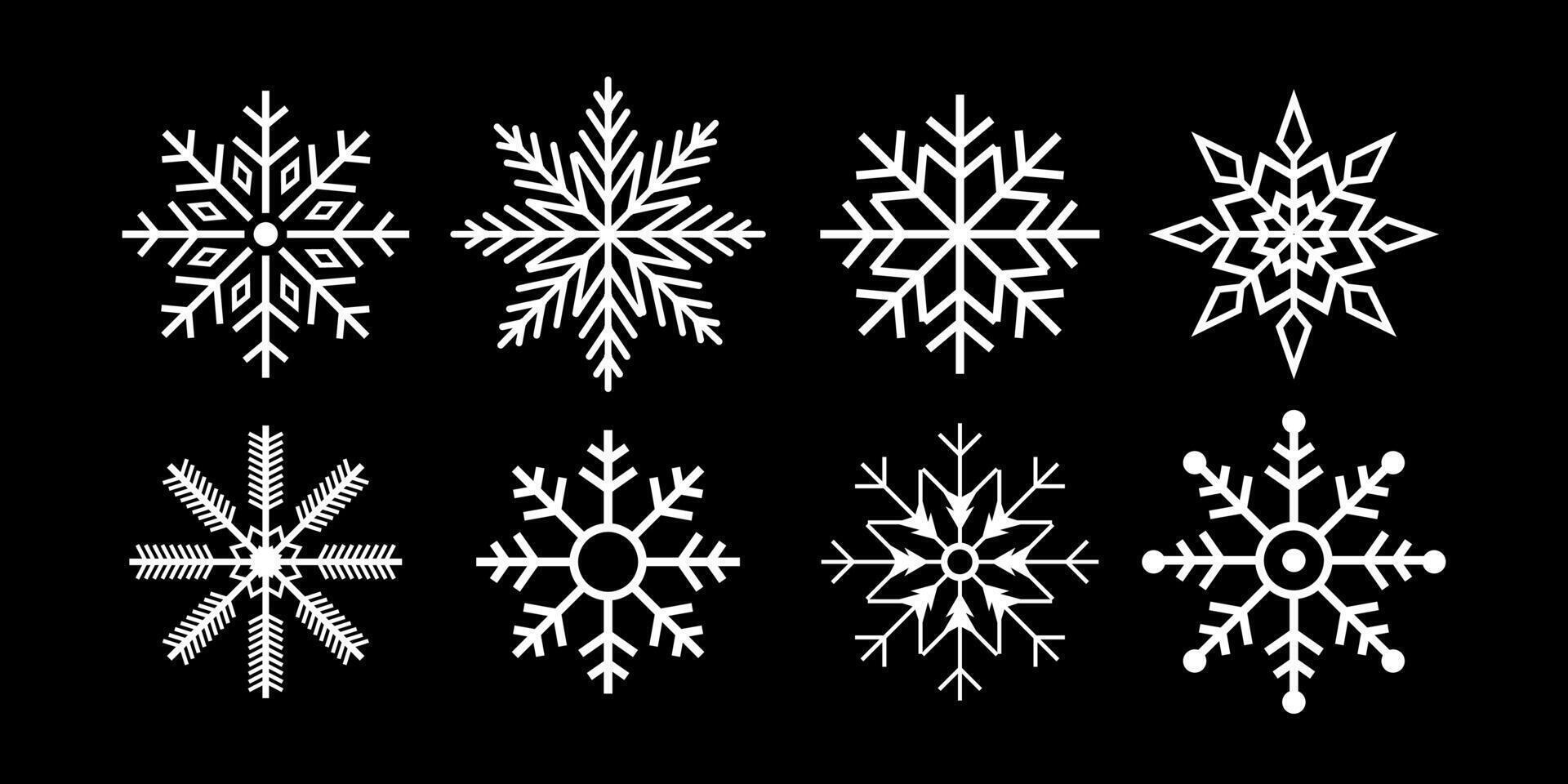 Isolated Snowflake Collection vector