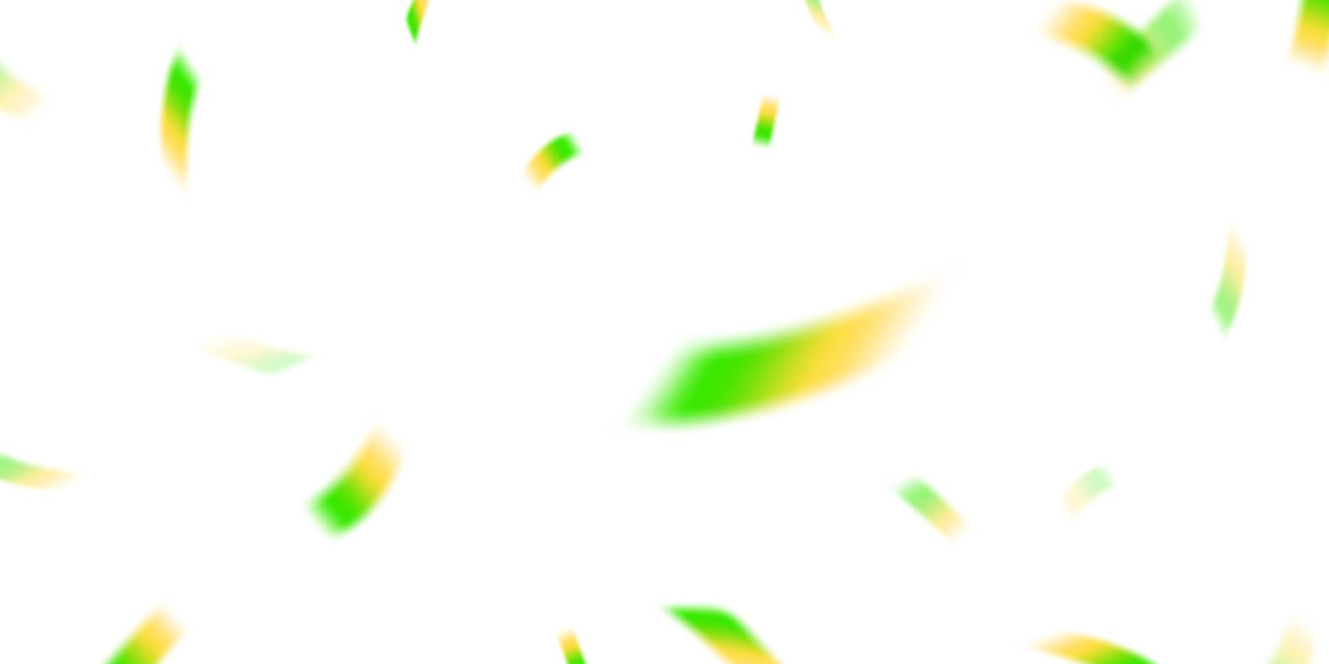 Multicolored light effect and zigzag ribbons falling from above on streamer, tinsel vector