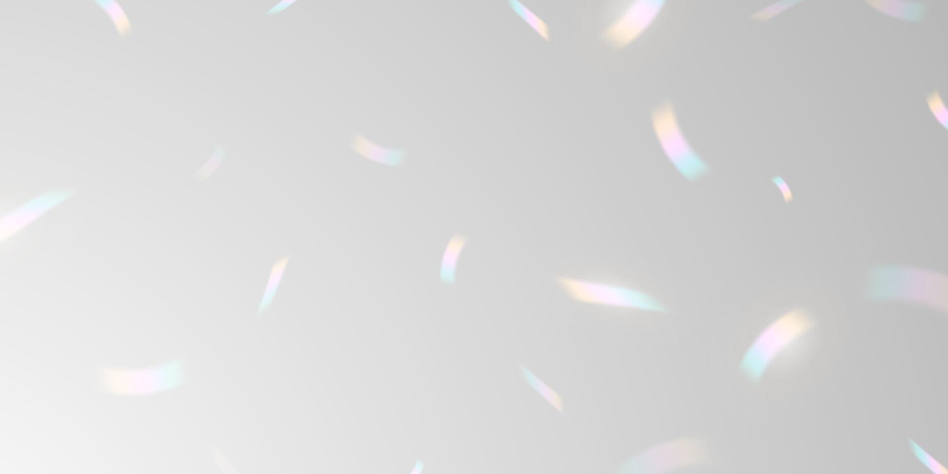 Light effect and zigzag ribbon falling from above on a beam of light, tinsel vector