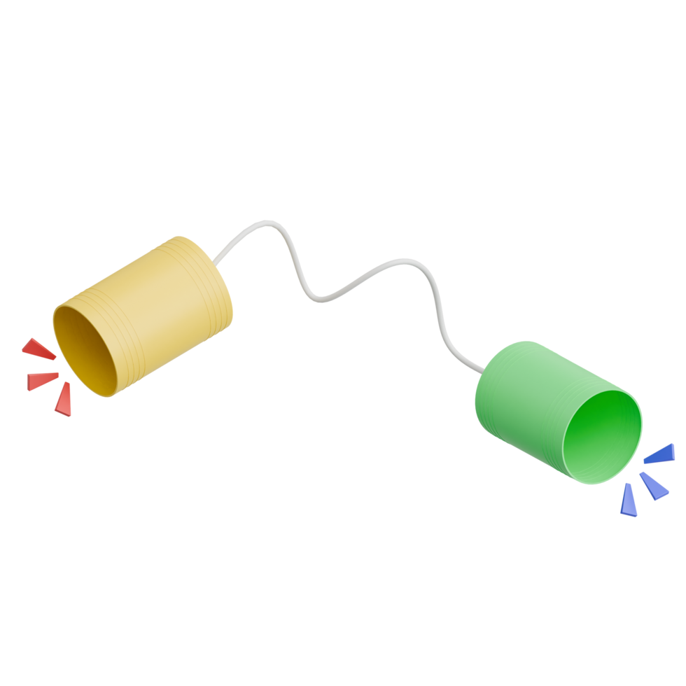 3D Render Indonesian Traditional Game Telepon Kaleng png