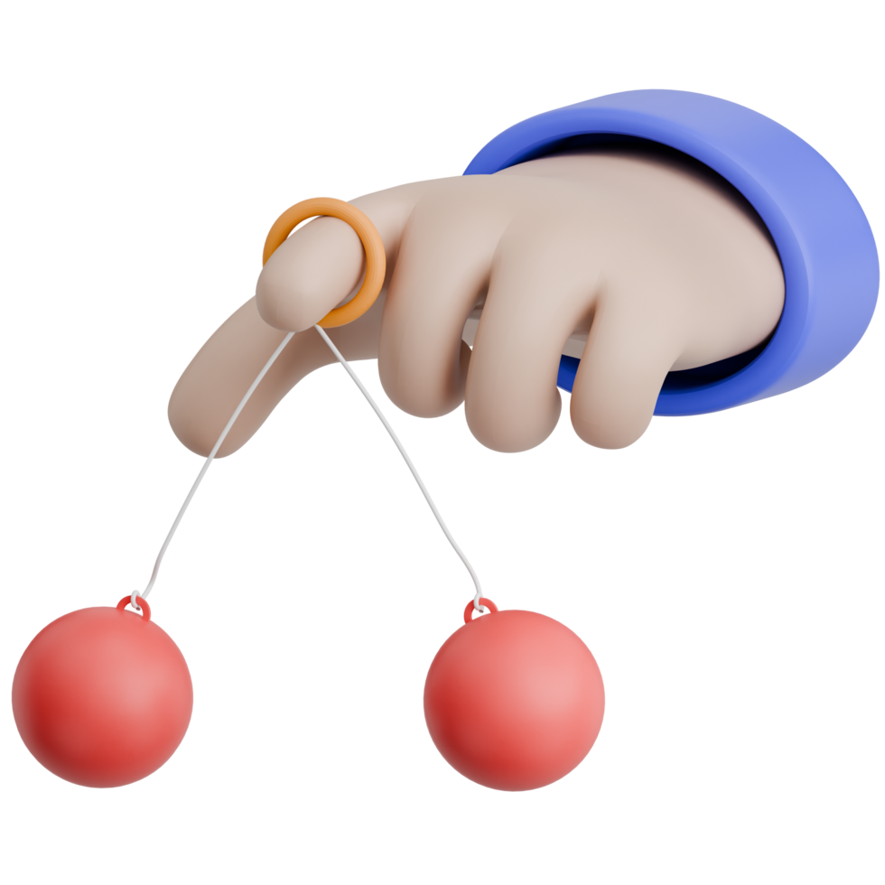 3D Render Indonesian Traditional Game Lato lato png