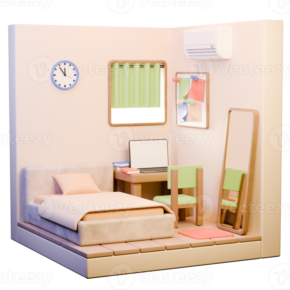 3D Bedroom Design Decoration png