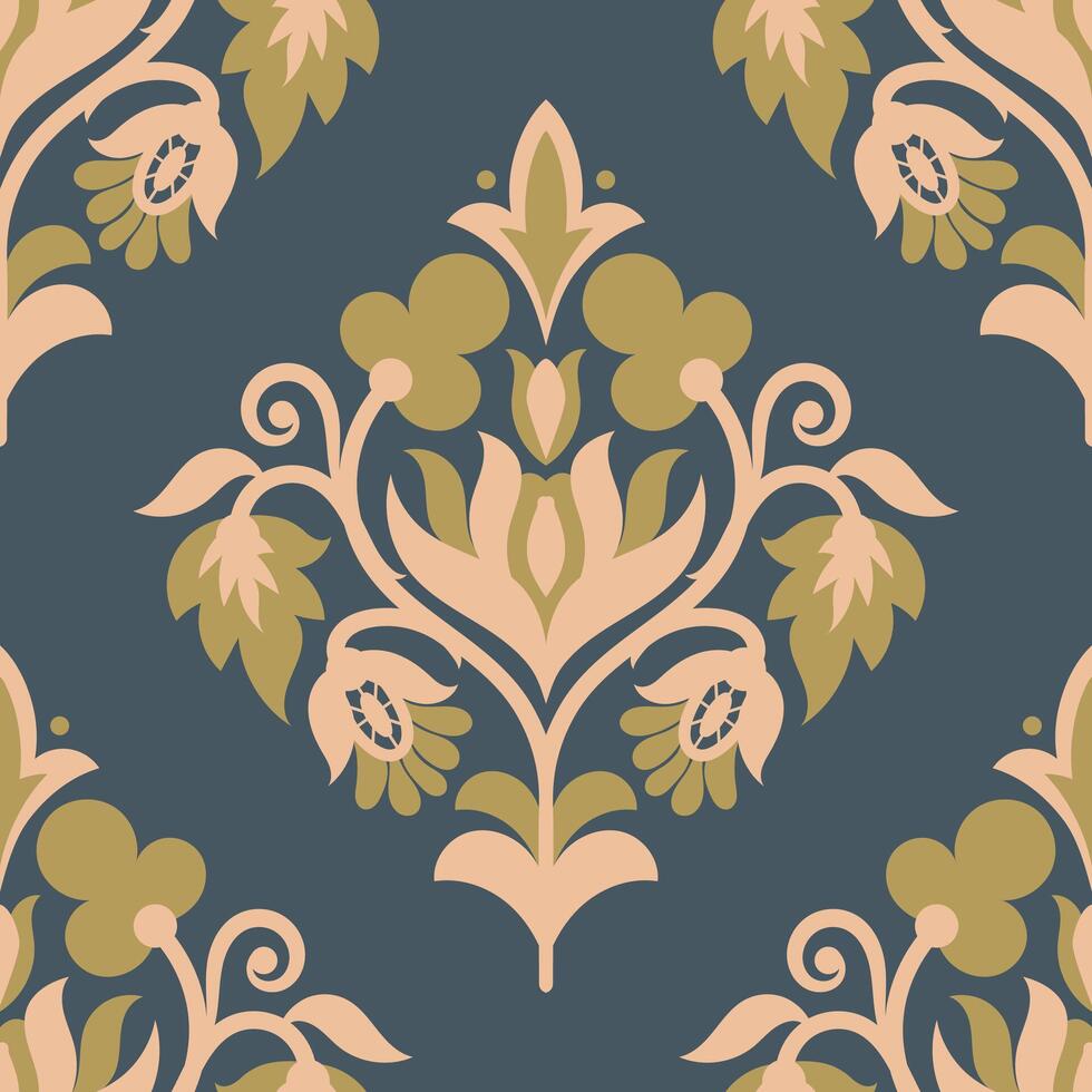 Damask Luxury Decorative Fabric Pattern vector