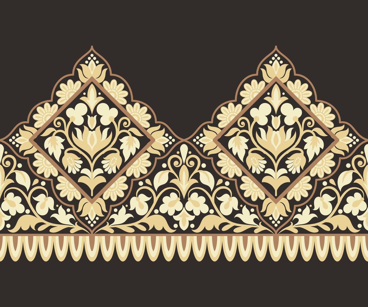 Damask pattern background vector