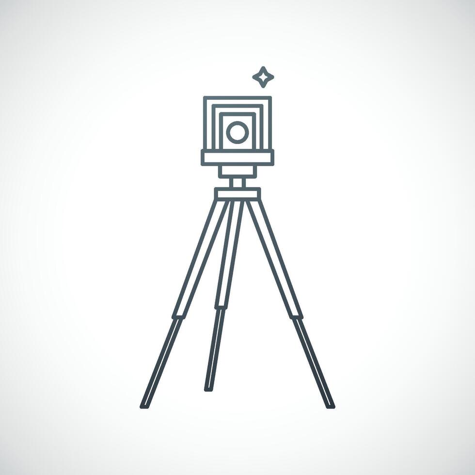 Retro camera icon isolated on white background. vector