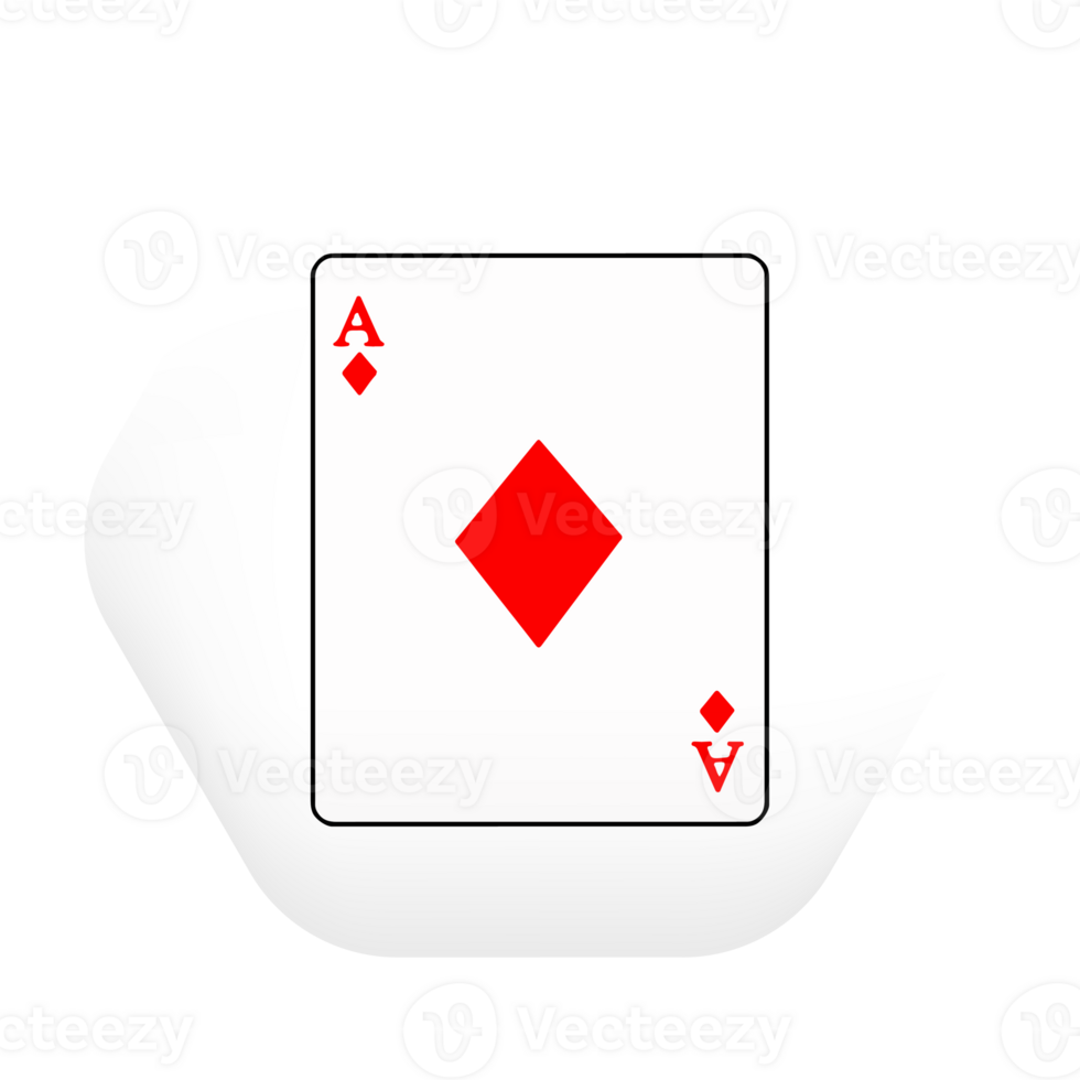 A white and red playing card icon png