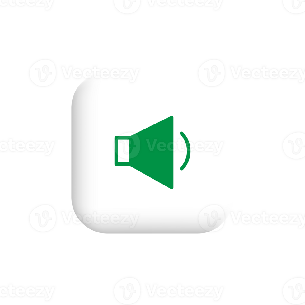 A green speaker icon simple png