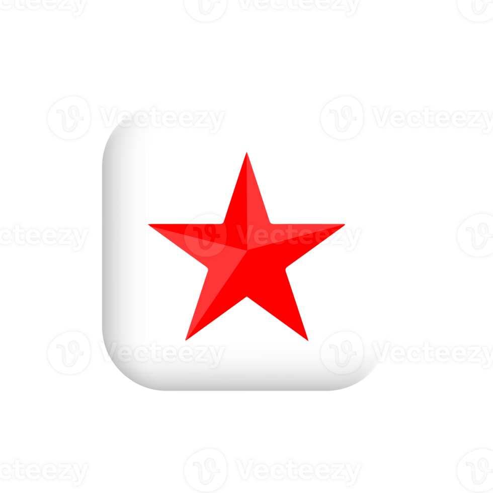 A red star icon rating symbol png