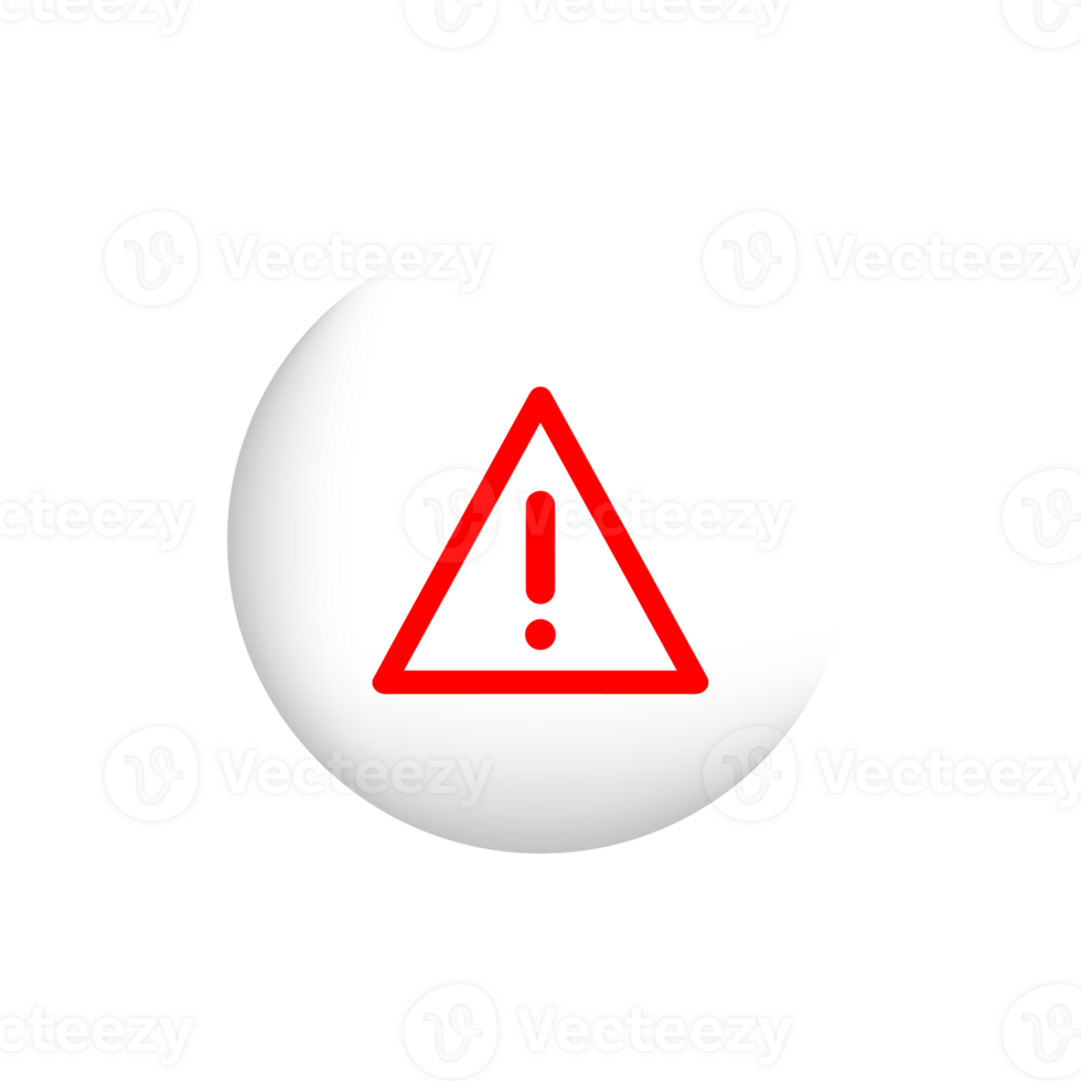 A red warning sign icon png
