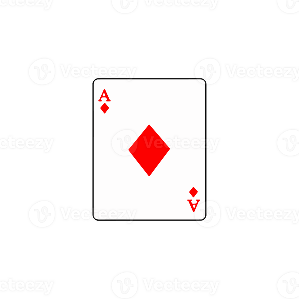 A red diamond playing card png