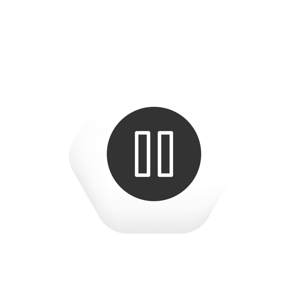 A Pause black and white icon png