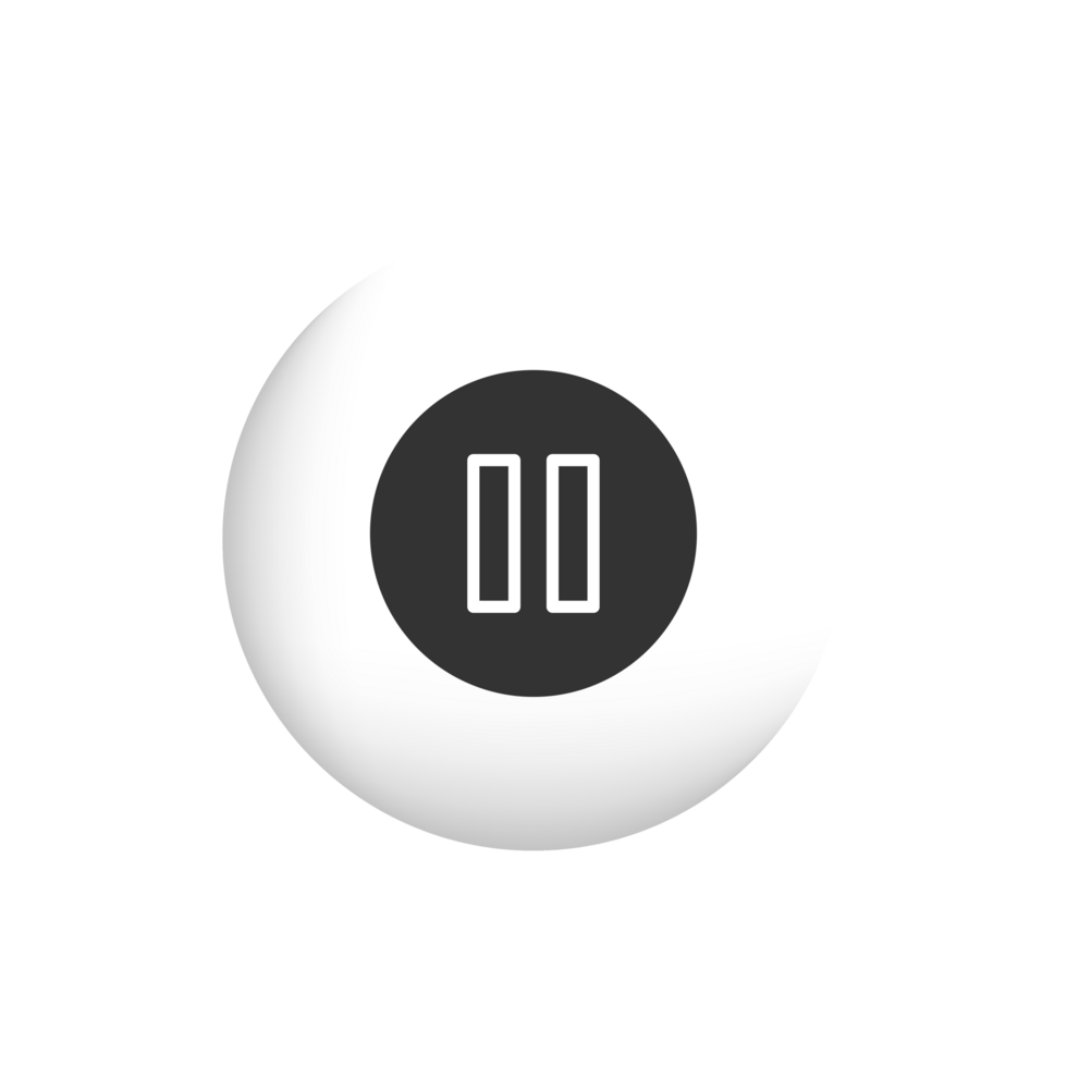 Pause icon simple black and white png