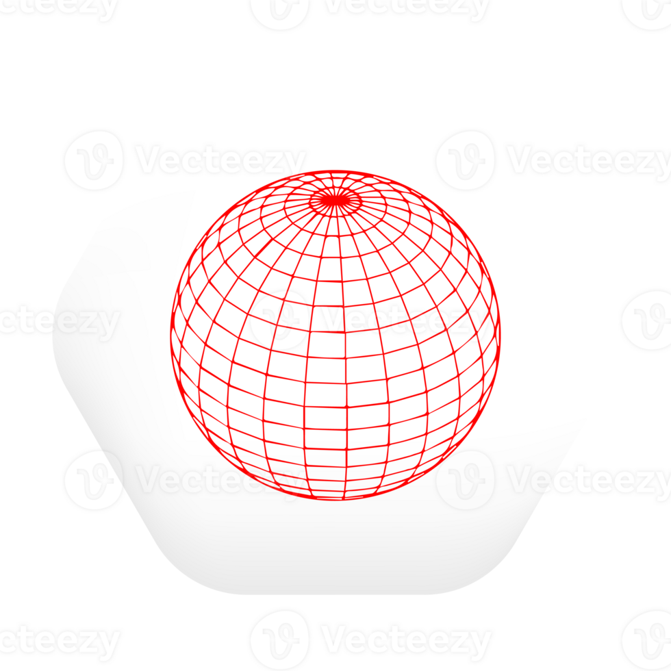 A red and white globe icon png