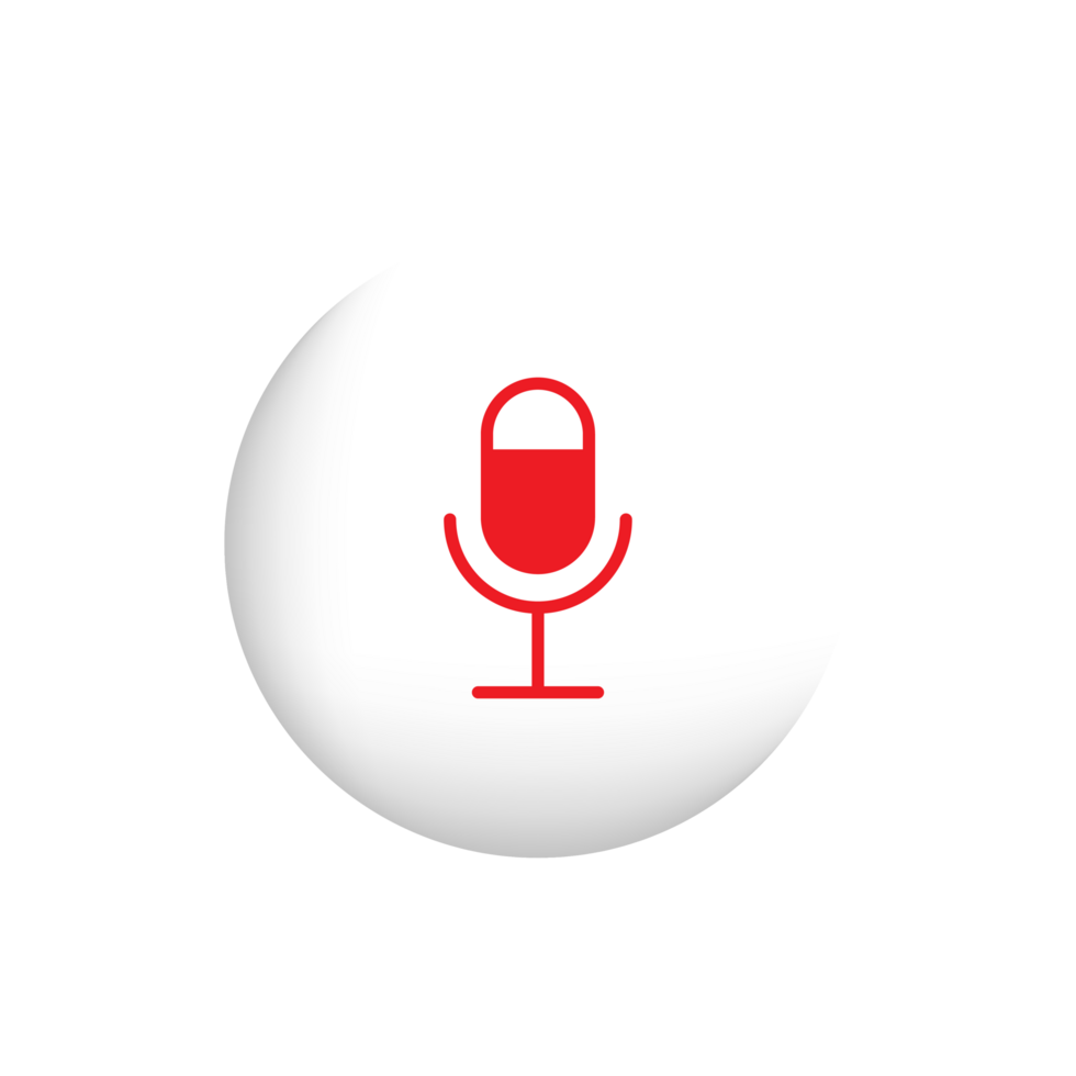 Microphone icon, sound audio symbol png