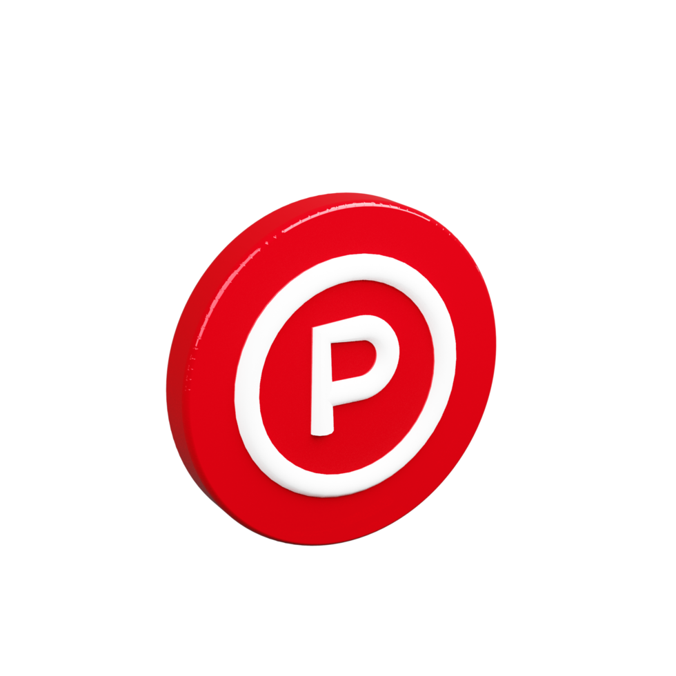 3d rendre parking signe png