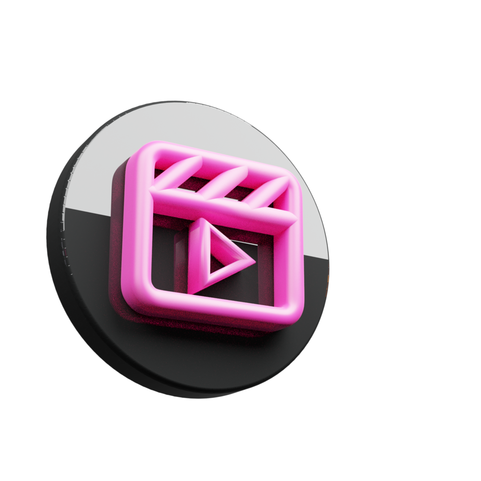 Play icon 3d render png