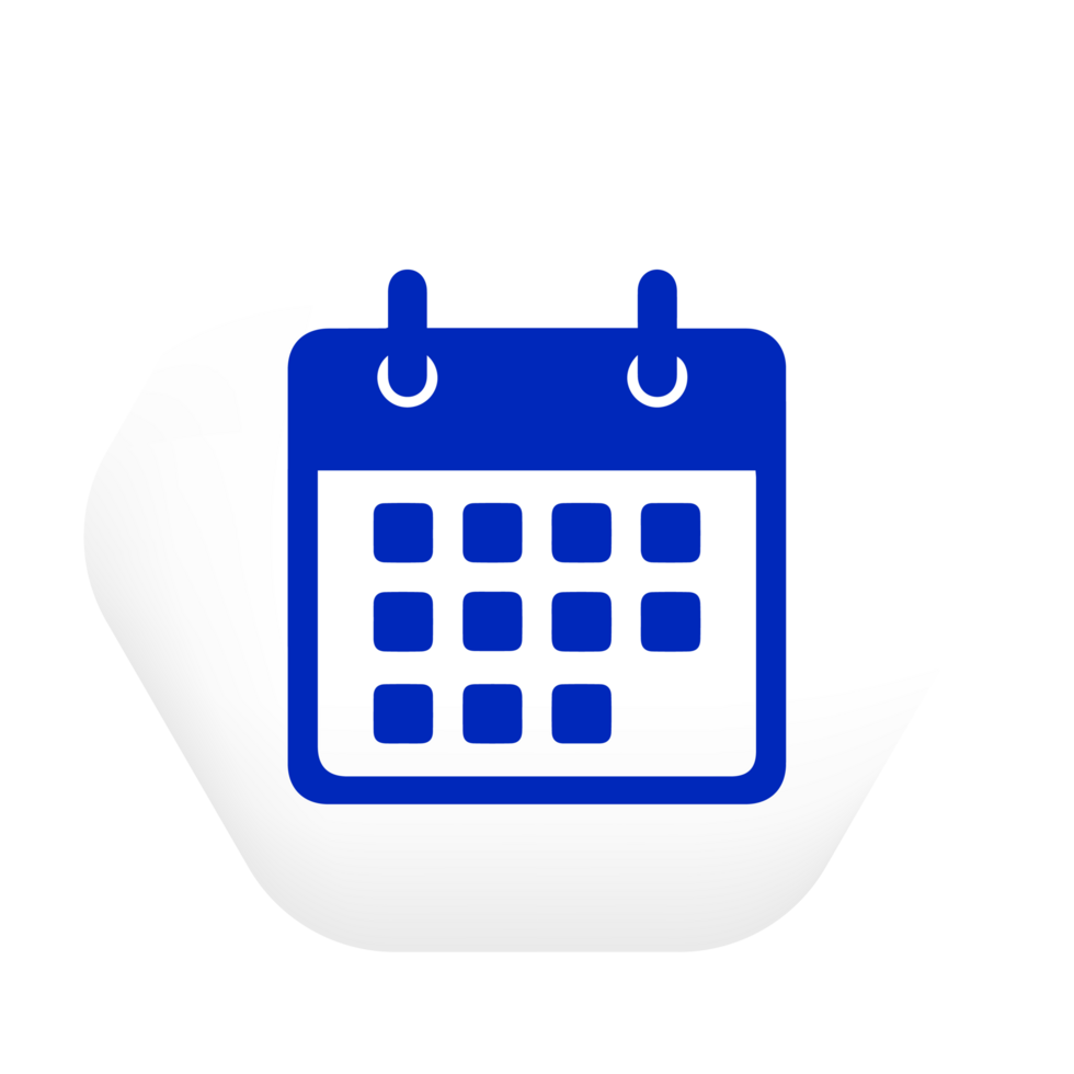 A blue calendar icon png