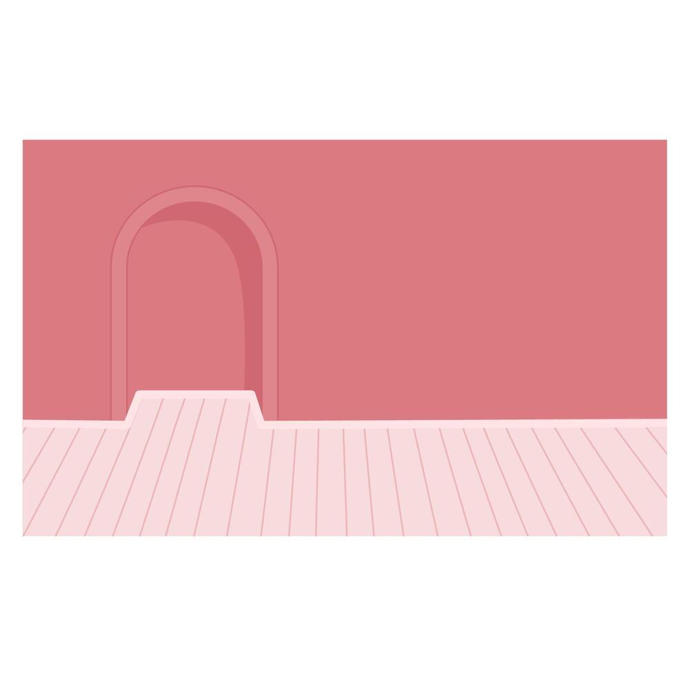 Pink empty room background vector