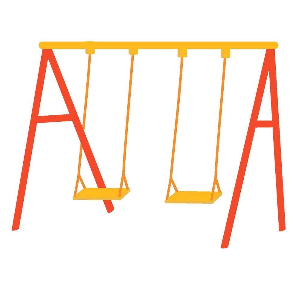 Colorful playground swing vector