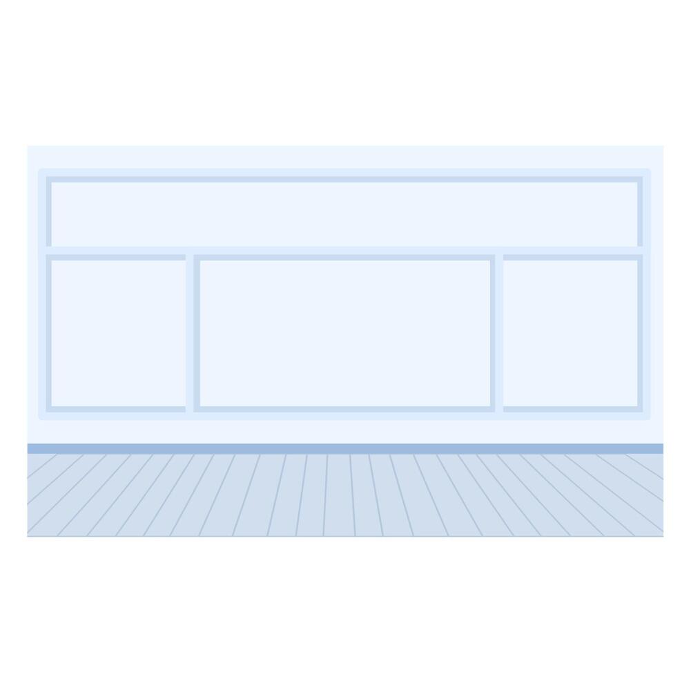Blue empty room vector