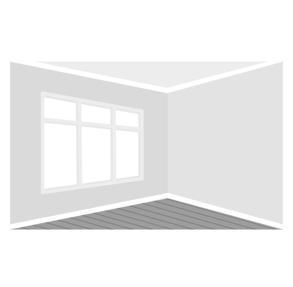 Grey empty room vector
