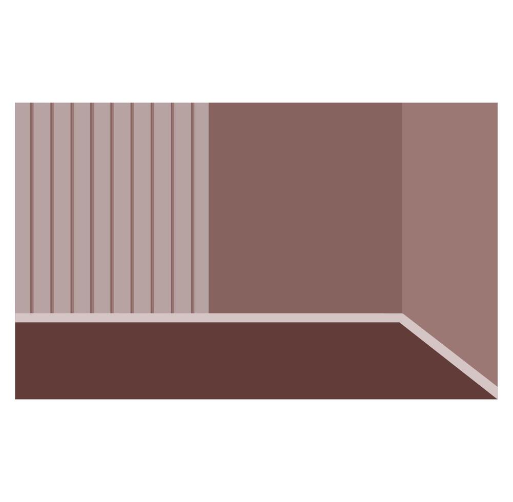 Brown empty room vector