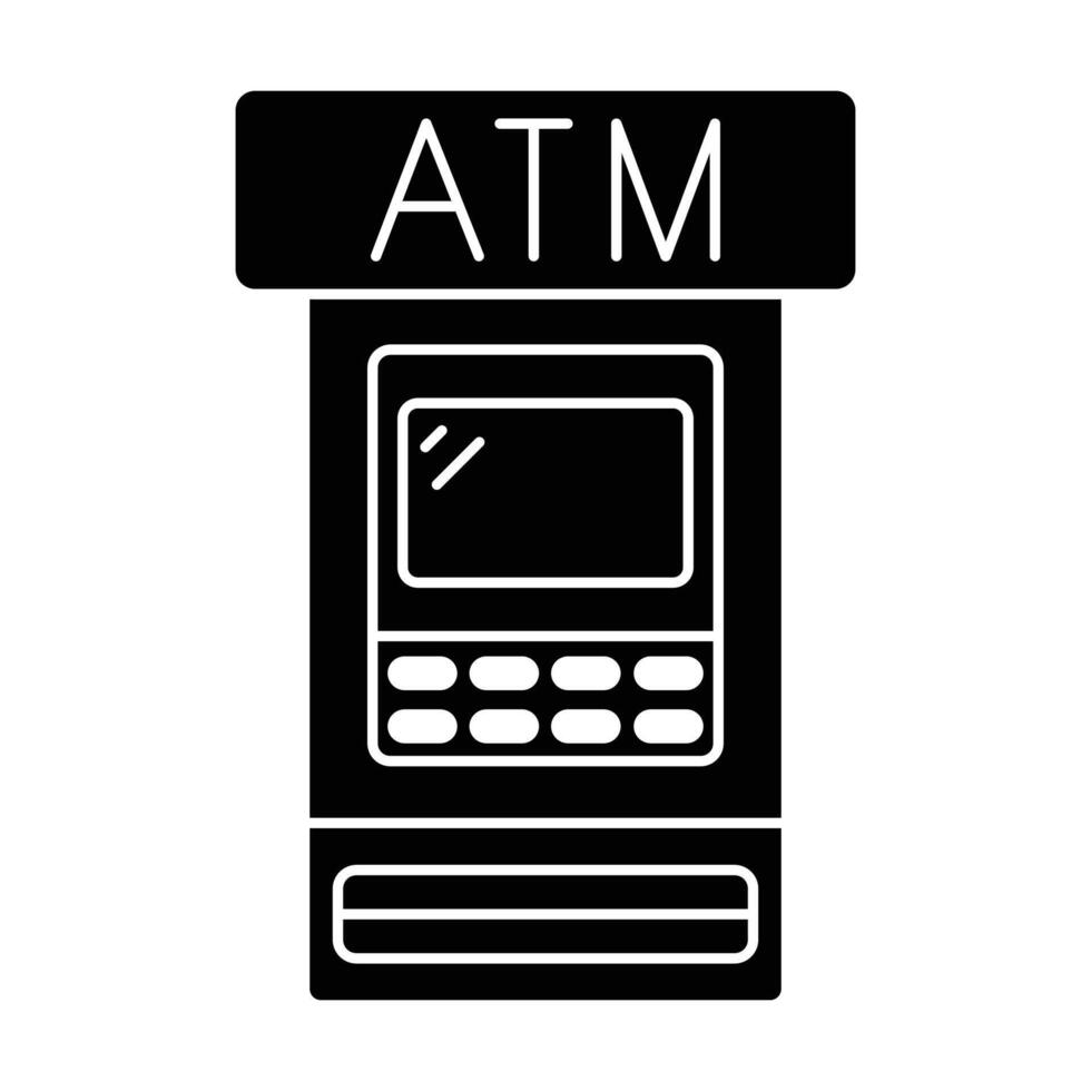 ATM machine icon on white background vector