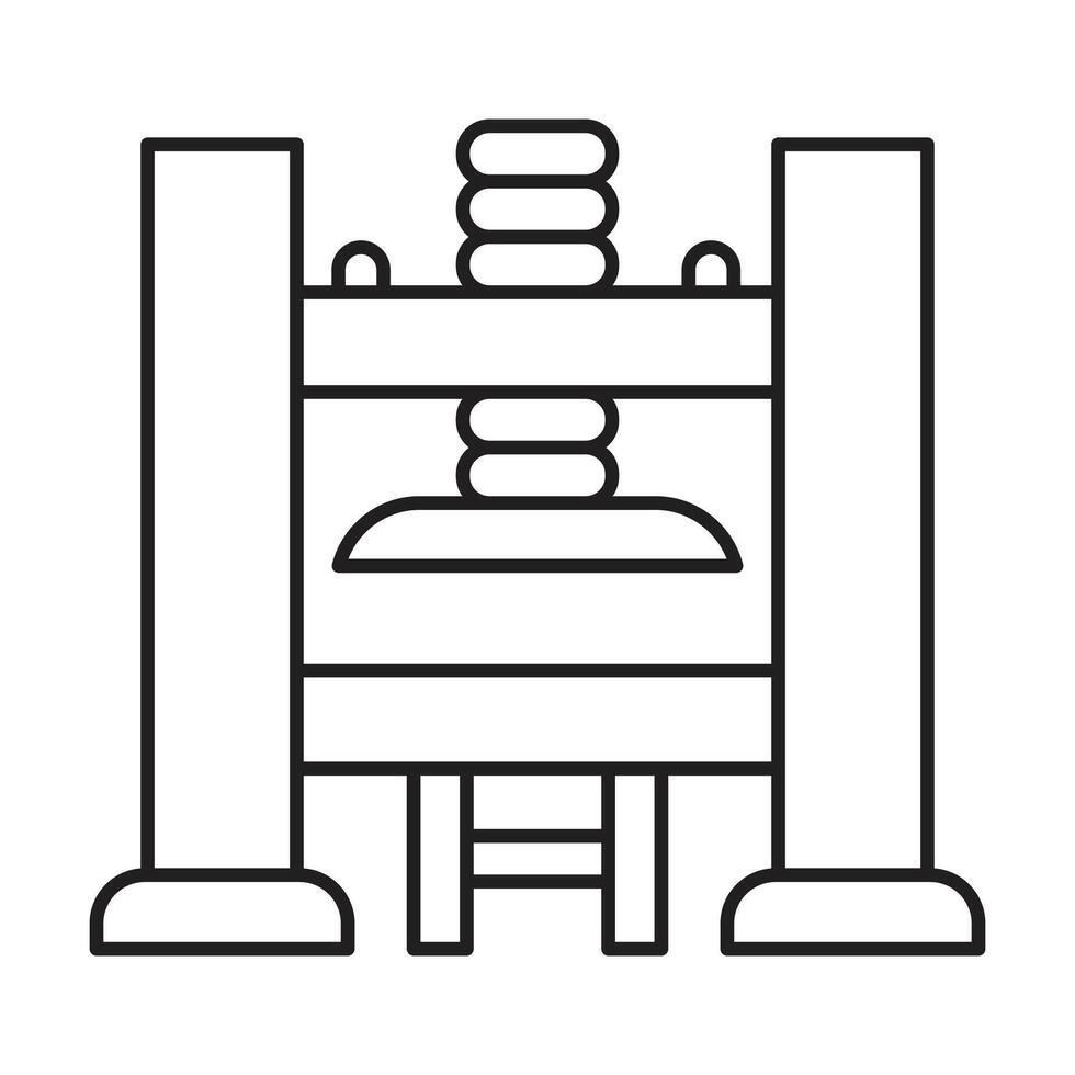Printing Press icon on white background vector