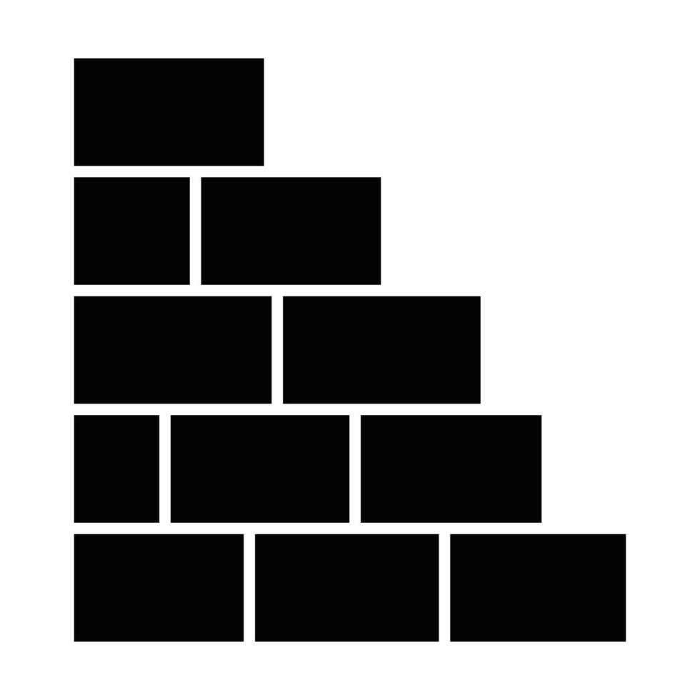 Brick Wall icon on white background vector
