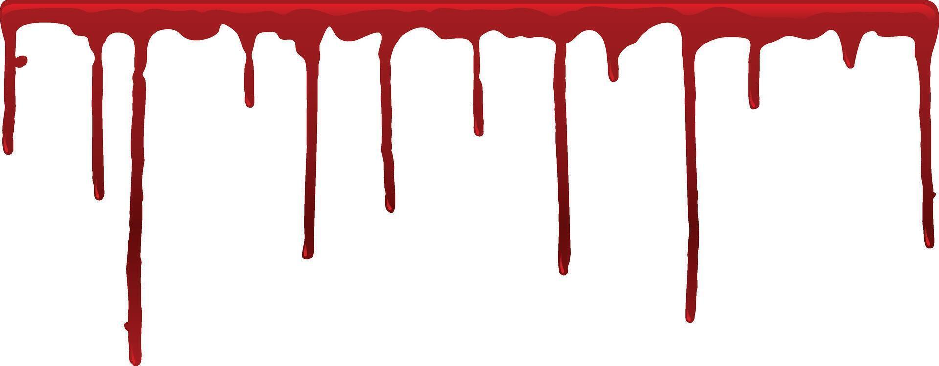 Blood dripping down a white wall, creating a chilling visual suitable for horror, crime, or halloween projects, evoking a sense of fear, danger, and the macabre vector
