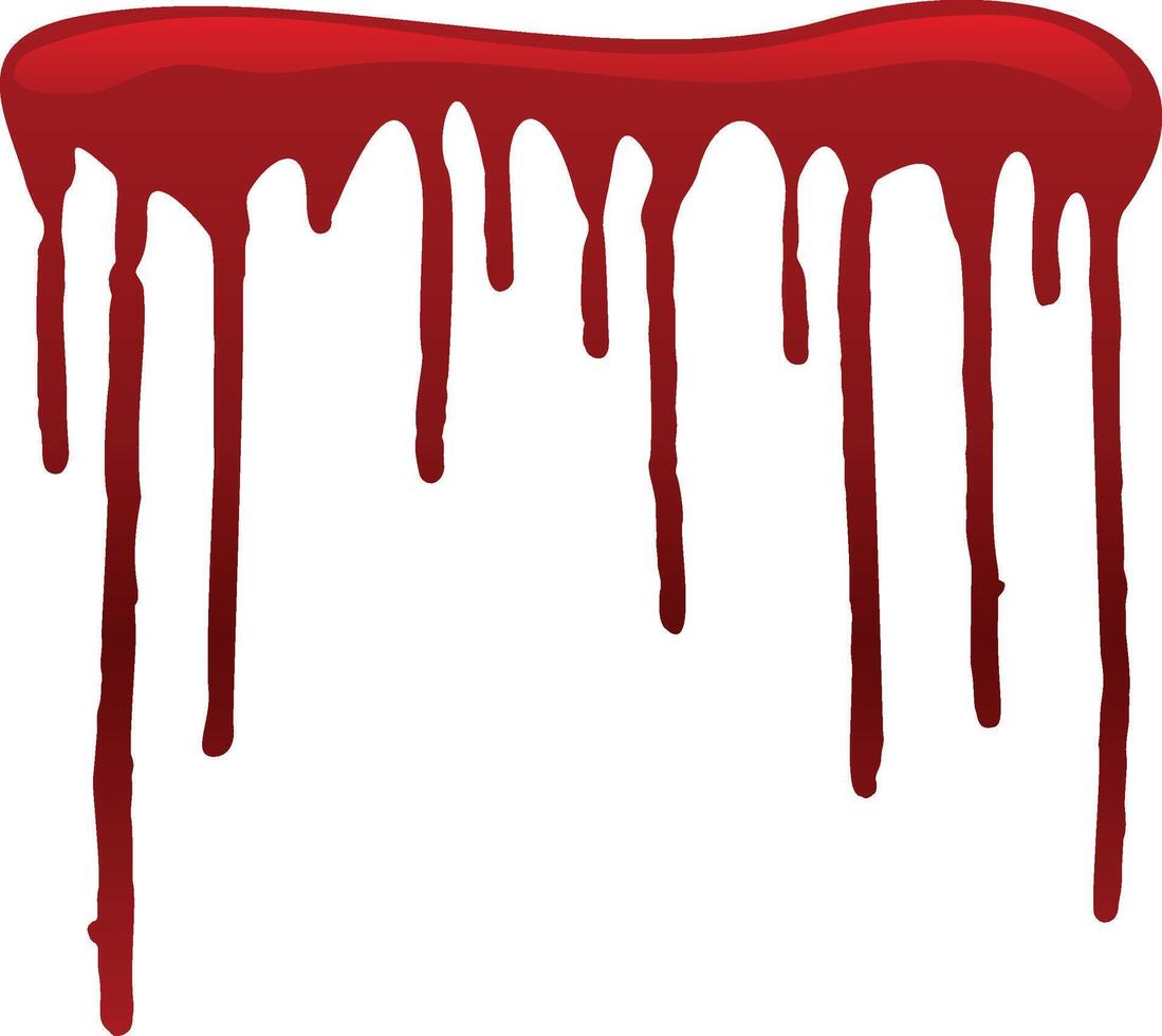 Blood dripping down a white background, creating a spooky and eerie atmosphere, perfect for halloween or horror themed projects vector