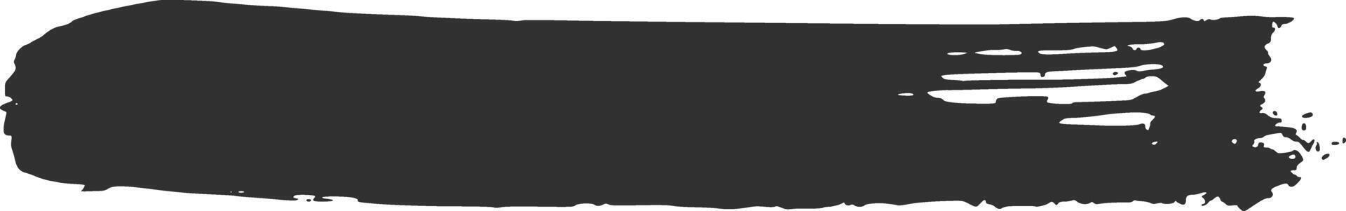 Wide black brush stroke with visible brush marks adds a touch of raw artistry to designs, evoking a sense of dynamic movement and creative expression vector
