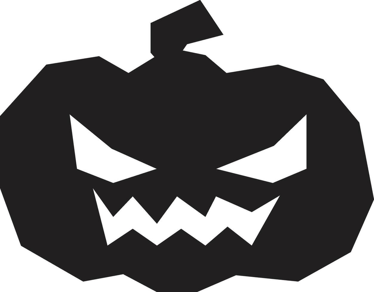 Spooky black jack o' lantern with glowing eyes and mouth for halloween, adding a festive touch to the season. Perfect for parties and events, creating a wicked vibe vector
