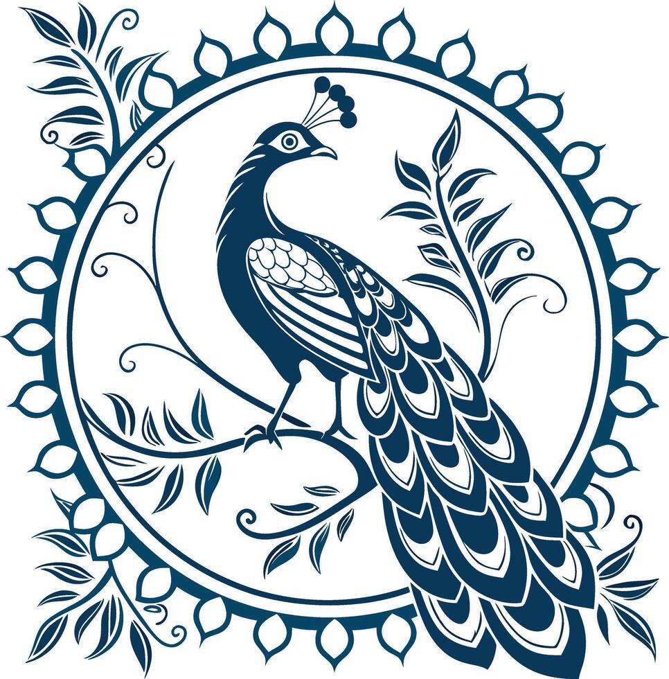 Illustration of a peacock design vector