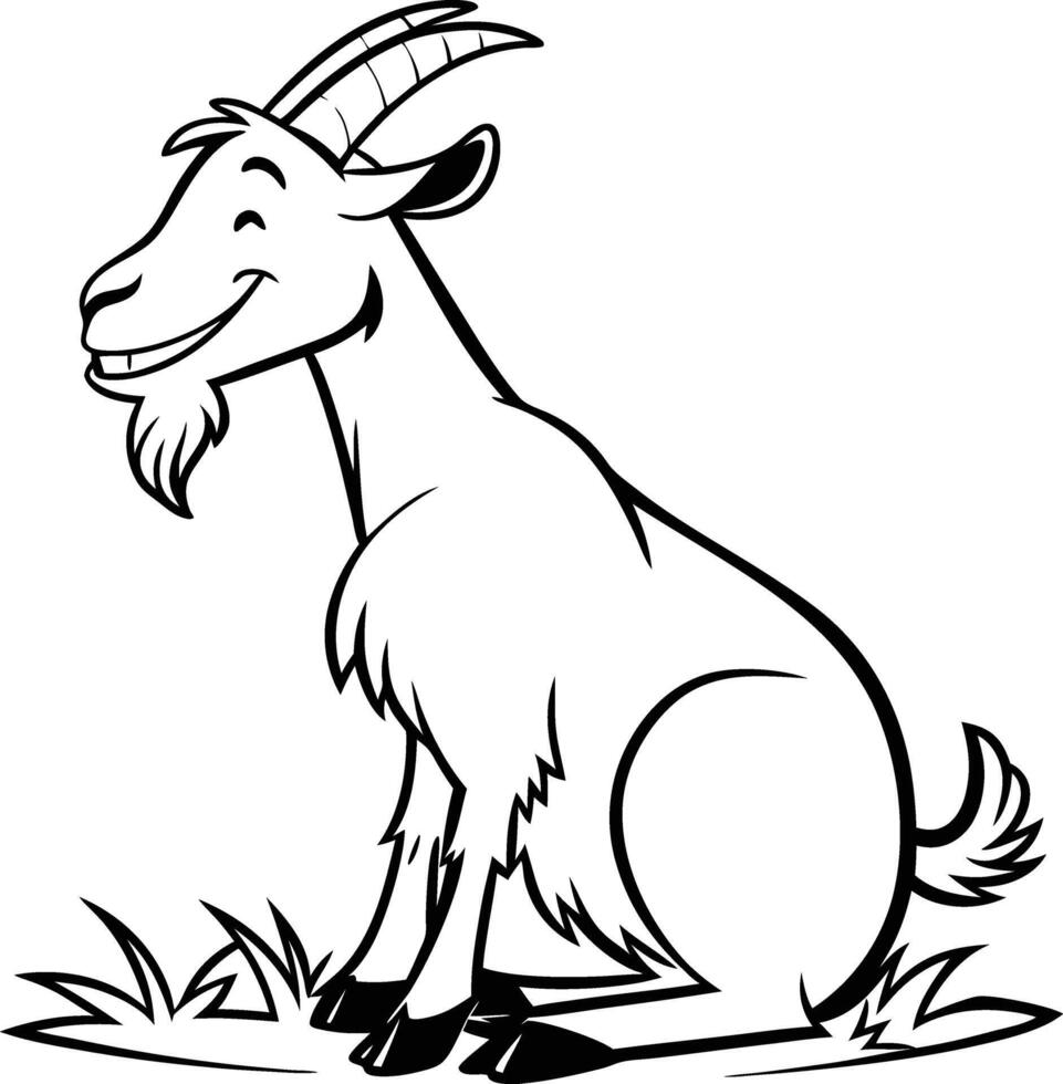 Drawing of Irish Goat cartoon vector