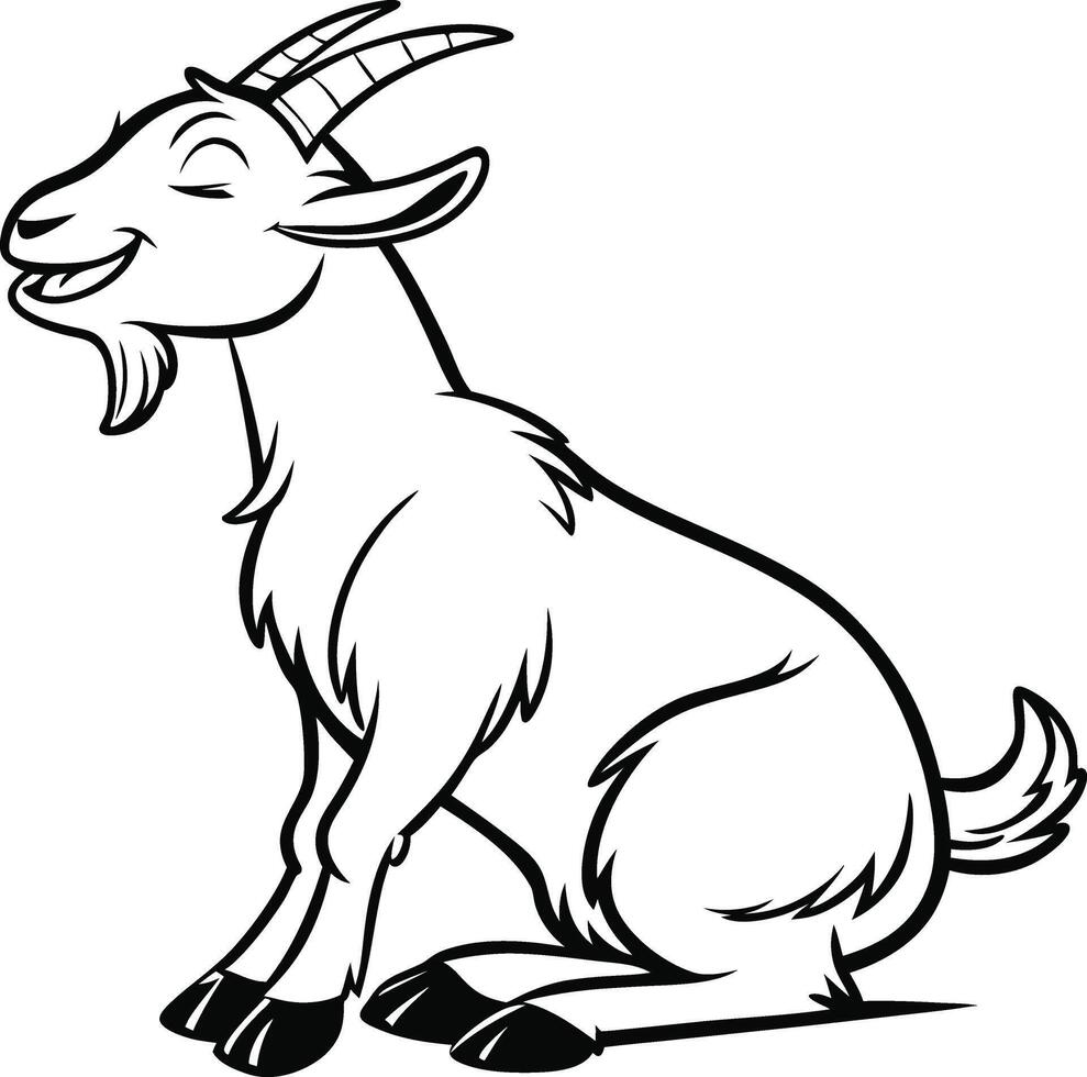 illustration of Irish Goat isolated on white background vector