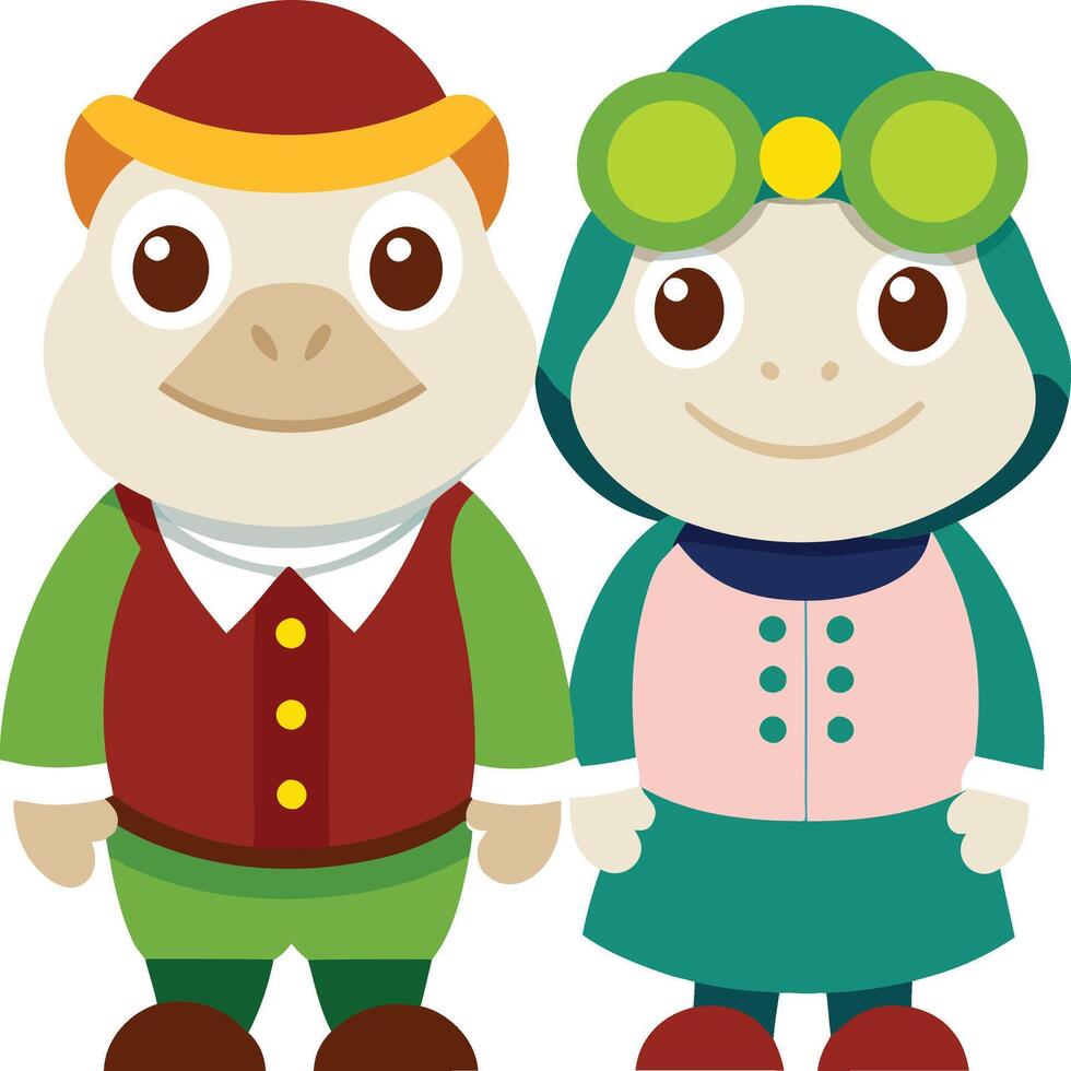 Live Action Frog Wedding vector