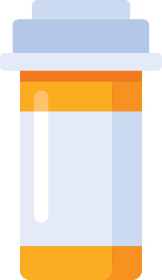 Orange and white prescription pill bottle represents medical treatment, pharmaceutical industry, and healthcare access, emphasizing importance of medication in modern society vector