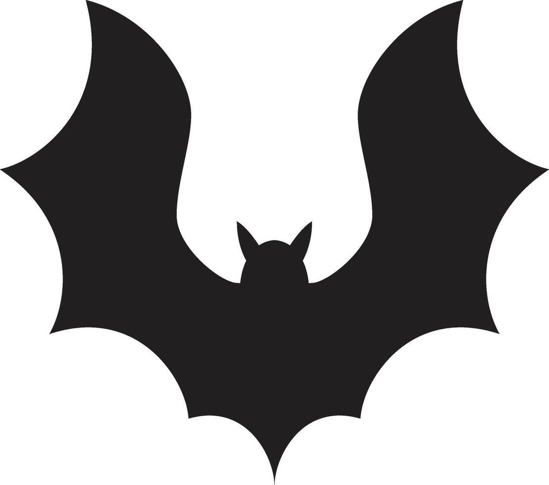 Spooky black bat silhouette flying in the night sky, perfect for halloween projects. Let your creativity soar with this eerie image. vector