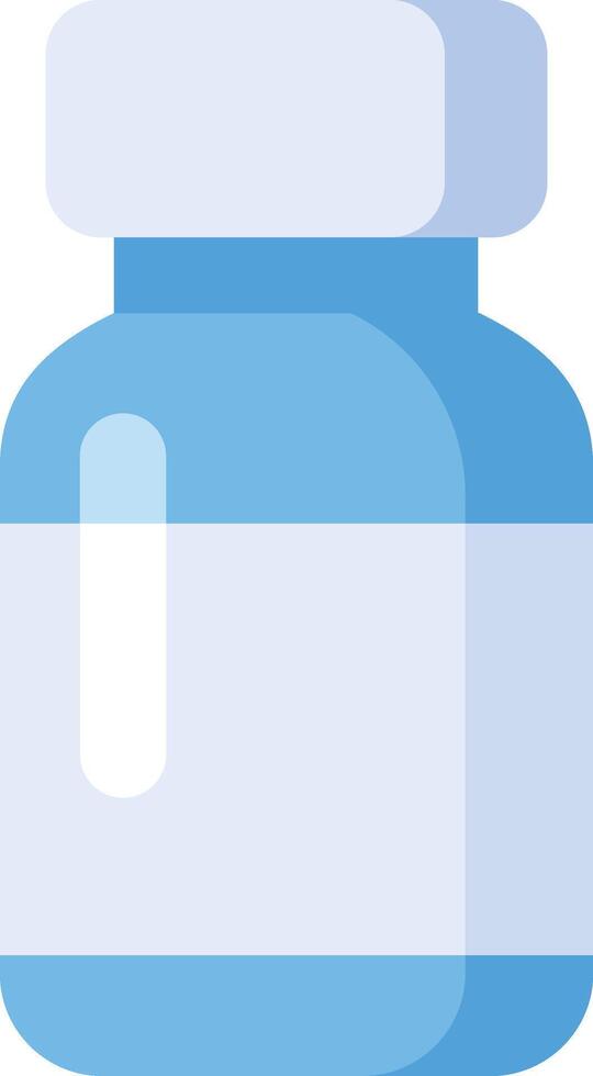 Simple yet impactful, this illustration of a blue medicine bottle represents healthcare, pharmaceutical products, and medical treatments, emphasizing the importance of health and well being vector